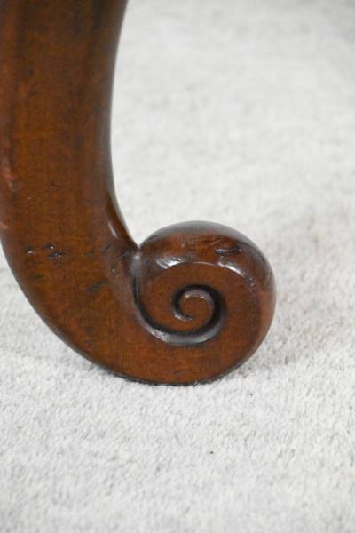 Mahogany Victorian Leather Topped Stool