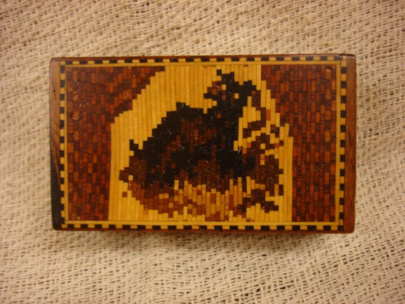 Tunbridge ware Large Stamp Box