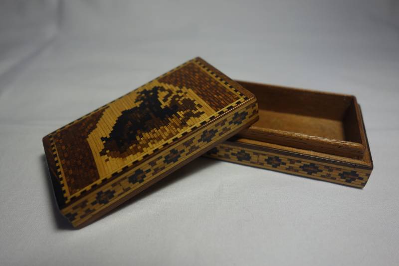 Tunbridge Ware Large Stamp Box