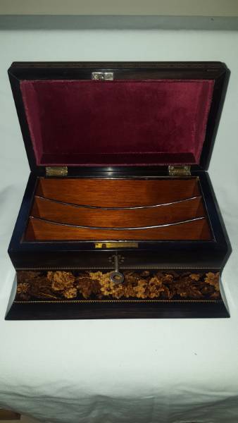 Topographical Tunbridge Ware Stationary Box