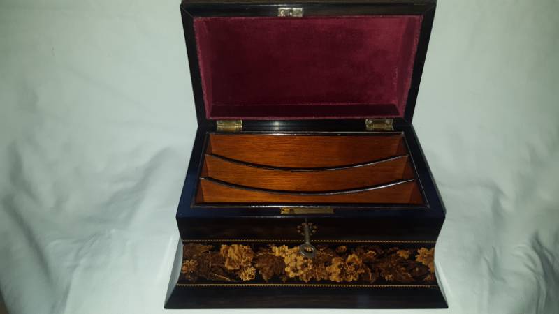 Topographical Tunbridge Ware Stationary Box