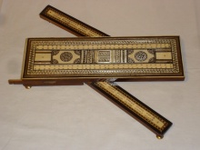 Four Lane Vizagapatam Sadeli Ware Victorian Cribbage Board